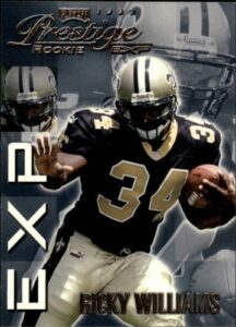 1999 playoff prestige exp football rookie card #39 ricky williams