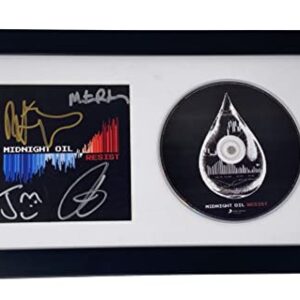 Midnight Oil Signed Resist Framed CD Display Peter Garrett Full Band ACOA COA