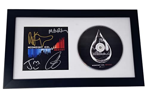 Midnight Oil Signed Resist Framed CD Display Peter Garrett Full Band ACOA COA