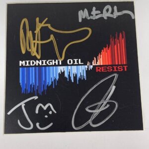 Midnight Oil Signed Resist Framed CD Display Peter Garrett Full Band ACOA COA