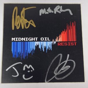 Midnight Oil Signed Resist Framed CD Display Peter Garrett Full Band ACOA COA