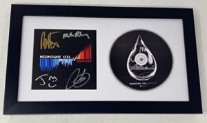 Midnight Oil Signed Resist Framed CD Display Peter Garrett Full Band ACOA COA