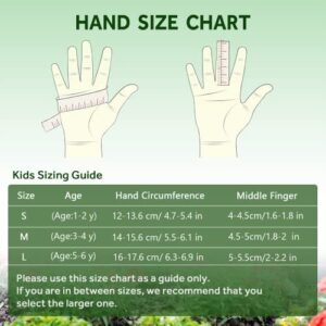 OIZEN Kids Toddlers Gardening Gloves for Age 1-6, 3 Pairs Children PVC Dots Garden Gloves for Yard Work(Small Age 1-2(toddlers))