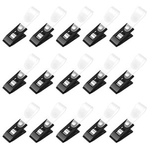 cabilock 20pcs garden flag plastic stopper clips adjustable anti-wind clips flag accessories for garden flag poles stand