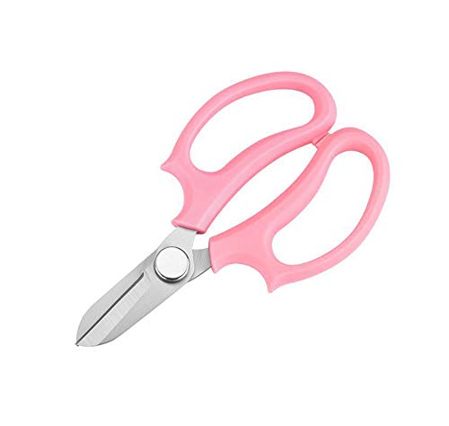 Leetop Gardening Flower Scissors Bonsai Pruning Shears for Home Garden Flower Shop Floral Branch Trimming Pink Scissor