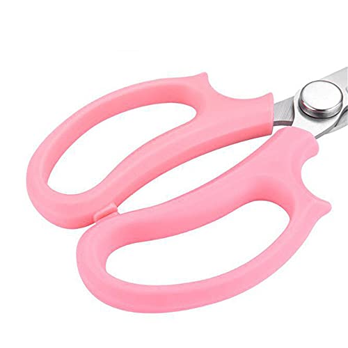 Leetop Gardening Flower Scissors Bonsai Pruning Shears for Home Garden Flower Shop Floral Branch Trimming Pink Scissor