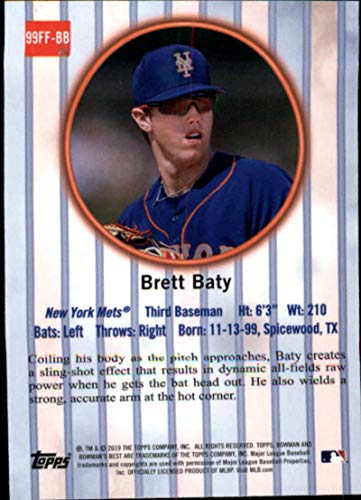 2019 Bowman's Best 1999 Franchise Favorites Refractor #99FF-BB Brett Baty New York Mets RC Rookie MLB Baseball Trading Card