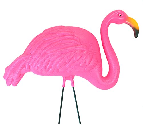 GiftExpress Large Bright Pink Flamingo Yard Ornament/Flamingo Garden Statue/Pink Flamingo Garden Yard Decor (Pack of 4)