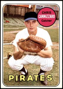 1969 topps # 131 chris cannizzaro pittsburgh pirates (baseball card) ex/mt pirates