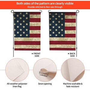 American Flag Garden Flag Double Sided for Outside Welcome Home Decoration Outdoor Garden Patio Yard Lawn Flag 12×18 Inch