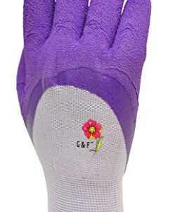 Women Gardening Gloves with Micro Foam Coating - Garden Gloves Texture Grip - Women’s Work Gloves 3 Pair Pack - Working Gloves For Weeding, Digging, Raking and Pruning