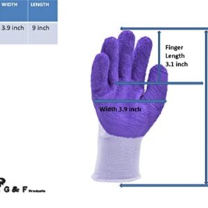 Women Gardening Gloves with Micro Foam Coating - Garden Gloves Texture Grip - Women’s Work Gloves 3 Pair Pack - Working Gloves For Weeding, Digging, Raking and Pruning