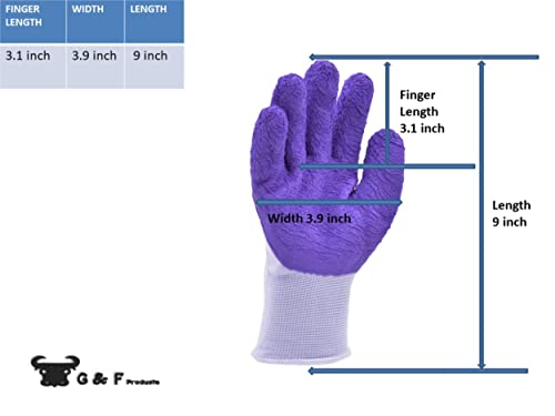 Women Gardening Gloves with Micro Foam Coating - Garden Gloves Texture Grip - Women’s Work Gloves 3 Pair Pack - Working Gloves For Weeding, Digging, Raking and Pruning