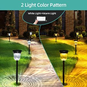 Ortope Solar Pathway Lights Outdoor Garden,200 Lumen 4Pack Solar Powered Outdoor Landscape Path Lights,12Hrs Long Last High Lumen LED Solar Walkway Yard Garden Sidewalk Patio Lights Waterproof