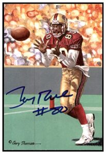 jerry rice signed goal line art glac autographed 49ers psa/dna