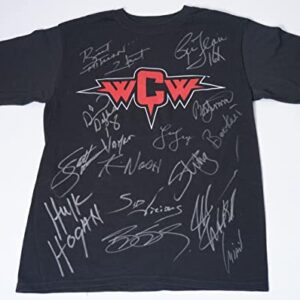 Hulk Hogan Ric Flair Sting Vader Sid +10 Signed WCW Champions Shirt PSA/DNA WWE - Autographed Wrestling Miscellaneous Items