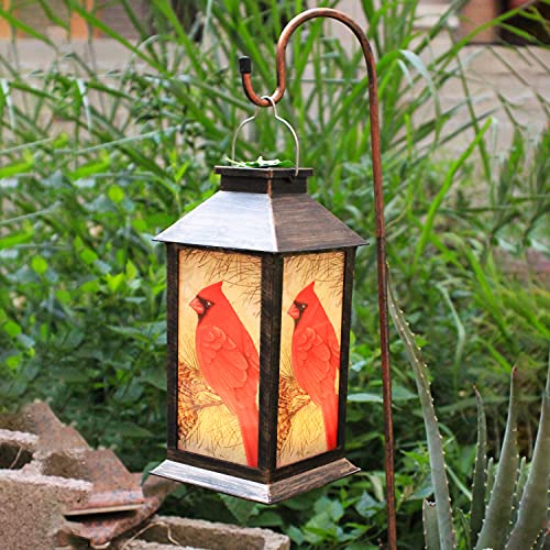 Solar Lanterns, Outdoor Hanging Lanterns Waterproof LED Solar Cardinal Lights Tabletop Lamp for Outdoor Patio Garden（1pack