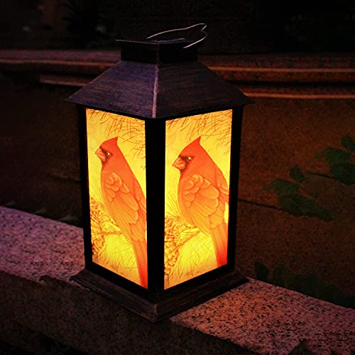 Solar Lanterns, Outdoor Hanging Lanterns Waterproof LED Solar Cardinal Lights Tabletop Lamp for Outdoor Patio Garden（1pack