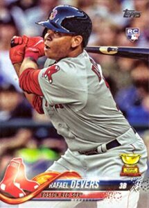 2018 topps baseball #18 rafael devers rookie card – his 1st official rookie card