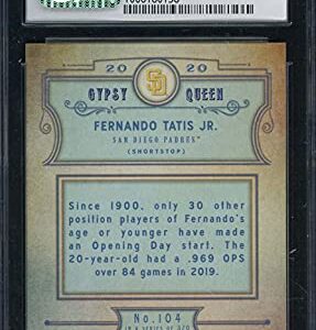 Fernando Tatis Jr 2020 Topps Gypsy Queen Baseball Card #104 Graded CSG 9.5