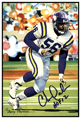 Chris Doleman Signed Goal Line Art Card GLAC Autographed w/HOF Vikings PSA/DNA