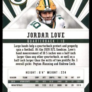 Football NFL 2020 Panini Phoenix Fire Burst #104 Jordan Love RC Packers