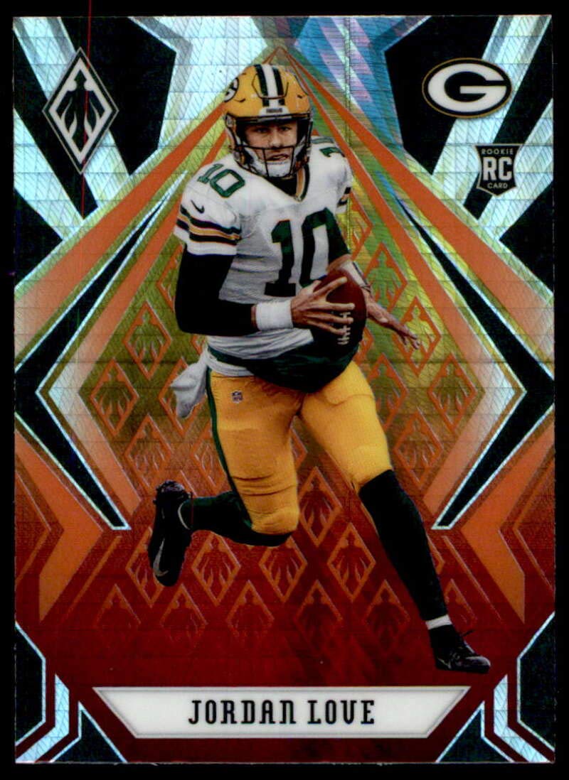 Football NFL 2020 Panini Phoenix Fire Burst #104 Jordan Love RC Packers