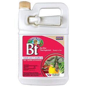 bonide captain jack’s thuricide bt, 128 oz ready-to-use with sprayer, kills worms and caterpillars in home garden, for organic gardening