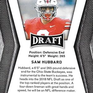 2018 Leaf Draft #55 Sam Hubbard Ohio State Buckeyes Football Card