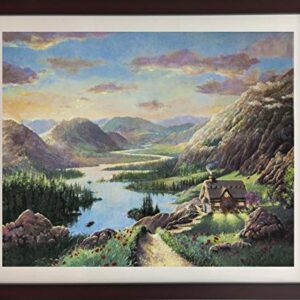 Above 16 River (Nature Landscape Decor Art Framed)