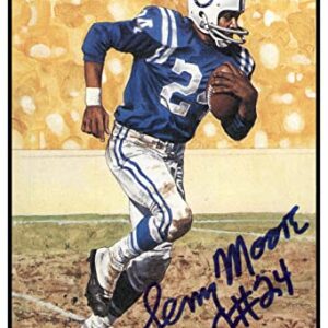 Lenny Moore Signed Goal Line Art Card GLAC Autographed Colts PSA/DNA