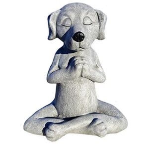 eatingbiting 4.7″ meditation dog statue yoga dog garden decor buddha art sculptures home ornament garden decoration, home decoration (meditation dog statue, dog buddha