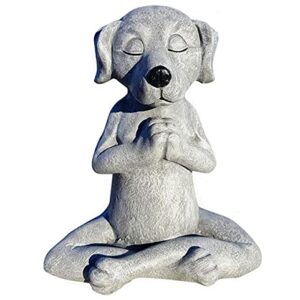 EatingBiting 4.7" Meditation Dog Statue Yoga Dog Garden Decor Buddha Art Sculptures Home Ornament Garden Decoration, Home Decoration (Meditation Dog Statue, Dog Buddha