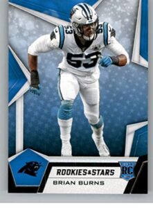 2019 panini rookies and stars #188 brian burns carolina panthers rc rookie card official nfl football card in raw (nm or better) condition