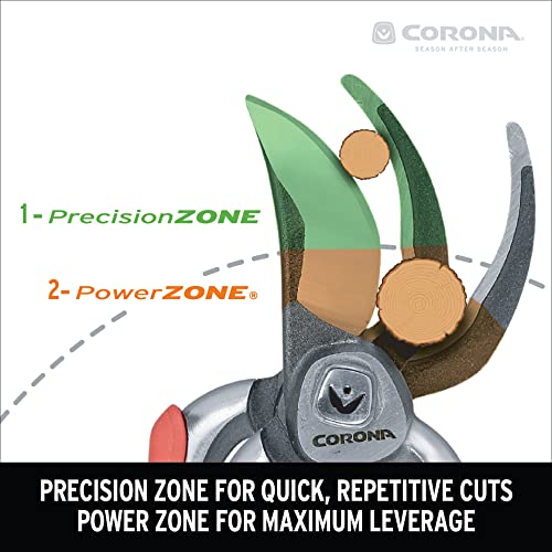 Corona BP 7100D Forged DualCUT Bypass Hand Pruner, 1-Inch Cut, Steel