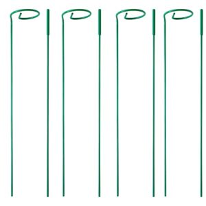 pfnrth 4 pack plant stakes,plant support stakes for two sizes(16 or 32 inches),plant stakes for outdoor plants,garden flower,tomato(green)
