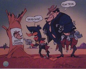 chuck jones artwork depicting daffy duck and nasty canasta. ltd print matted to 8″ x 10″