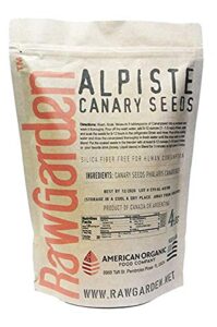 raw garden canary seed (alpiste) (1 pack 4 lbs) for human consumption, silica fiber free.