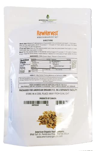 Raw Garden Canary Seed (Alpiste) (1 Pack 4 lbs) for Human Consumption, Silica Fiber Free.