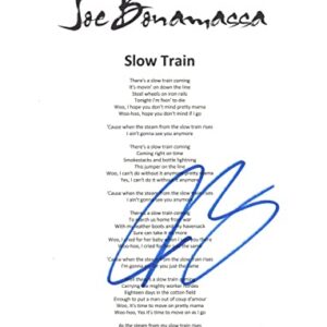 Joe Bonamassa Signed Autographed Slow Train Song Lyric 8.5x11 Sheet Beckett COA