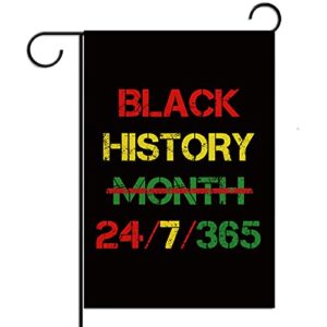 jiudungs black history month garden flag 12×18 double sided black history month decoration afro american country celebration holiday decoration outdoor yard