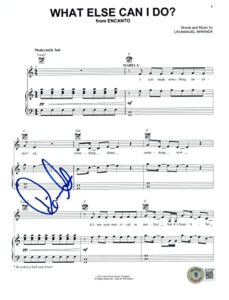 diane guerrero encanto signed what else can i do? sheet music page beckett coa