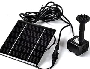 sunnytech solar power water pump – garden fountain pool watering pond pump pool aquarium fish tank with separate solar panel and 3m long cable & 4 sprayer adapters(black)