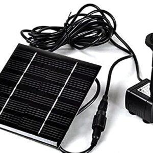 Sunnytech Solar Power Water Pump - Garden Fountain Pool Watering Pond Pump Pool Aquarium Fish Tank with Separate Solar Panel and 3M Long Cable & 4 Sprayer Adapters(Black)