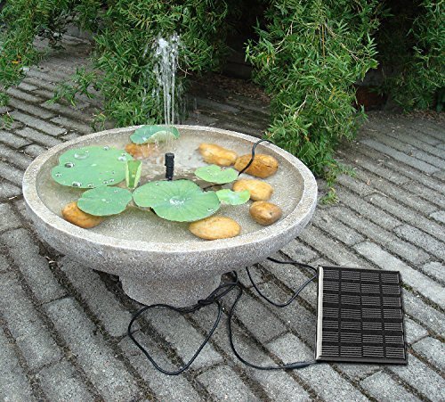 Sunnytech Solar Power Water Pump - Garden Fountain Pool Watering Pond Pump Pool Aquarium Fish Tank with Separate Solar Panel and 3M Long Cable & 4 Sprayer Adapters(Black)