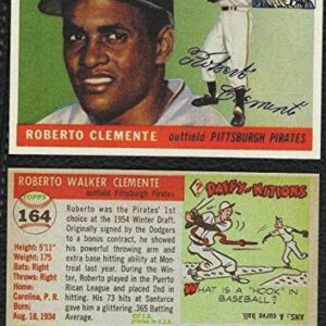 ROBERTO CLEMENTE HOF 1955 Topps Rookie RC #164 With #21 Embroidered Patch Pittsburgh Pirates REPRINT - Baseball Card