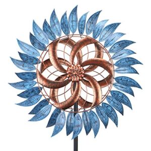 wonder garden wind spinner – 6.2ft large wind spinner metal windmills for patio lawn and garden outdoor decorations