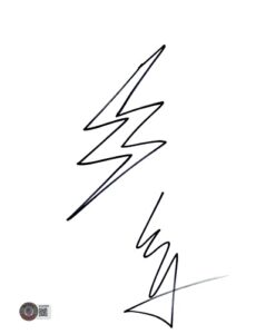ezra miller signed hand drawn sketch the flash justice league 8.5×11 beckett coa