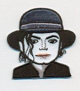 michael jackson embroidered iron-on patch size 2″ x 2″ shipped from usa