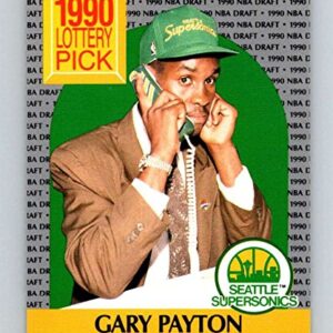 1990-91 NBA Hoops #391 Gary Payton RC Rookie Seattle SuperSonics Official Basketball Trading Card